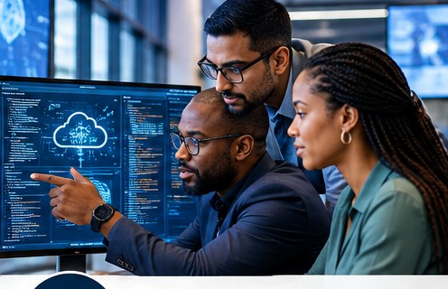 Diverse professionals collaborating in Digital Transformation